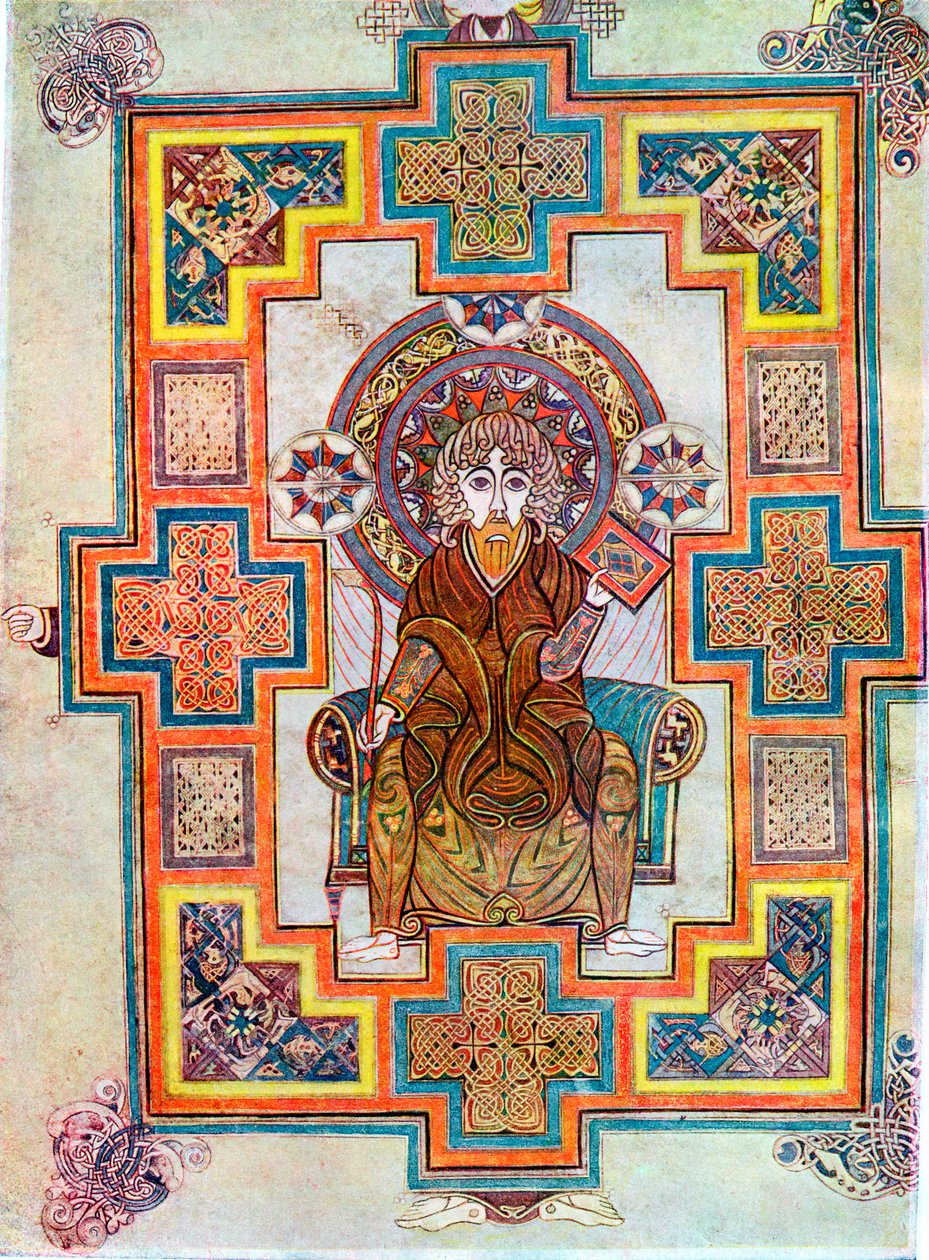 Porträtt av Saint John från Book of Kells, c800 av Unbekannt