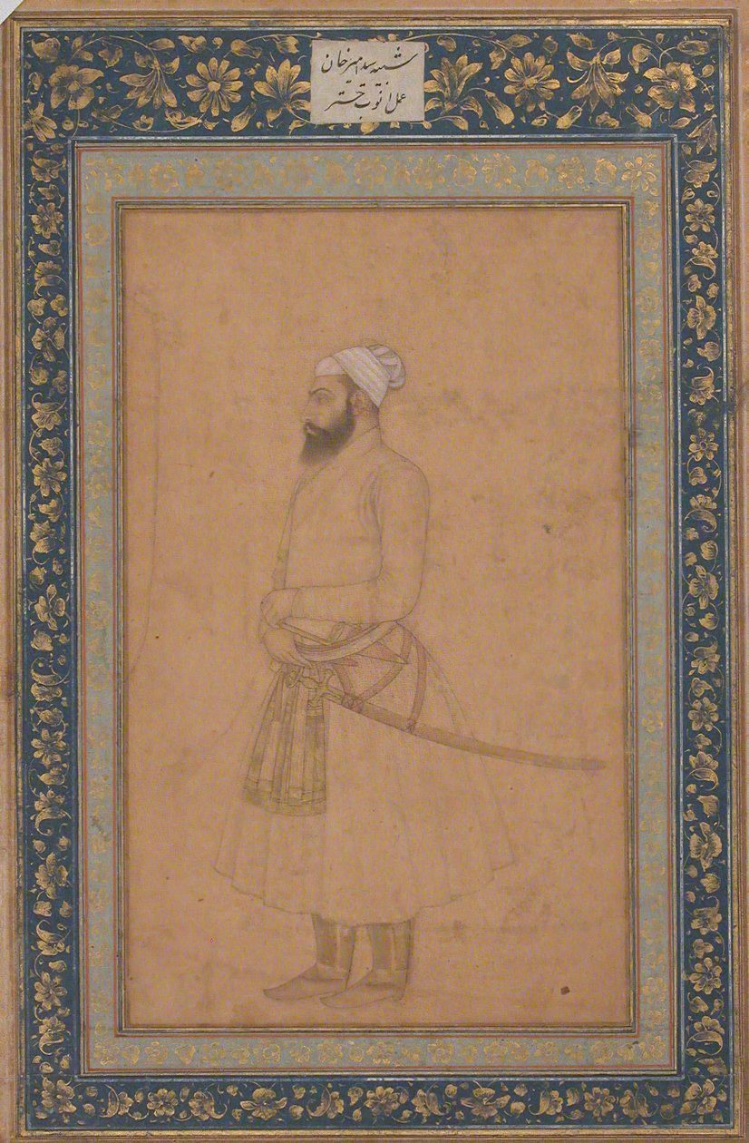 Porträtt av Sayyid Amir Khan, andra hälften av 1600-talet. av Unbekannt