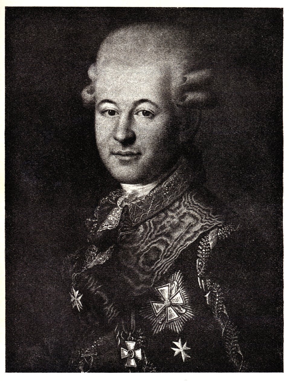 Porträtt av Semyon Zorich 1745-1799, Katarina den storas favorit, tidigt 1800-tal. av Unbekannt
