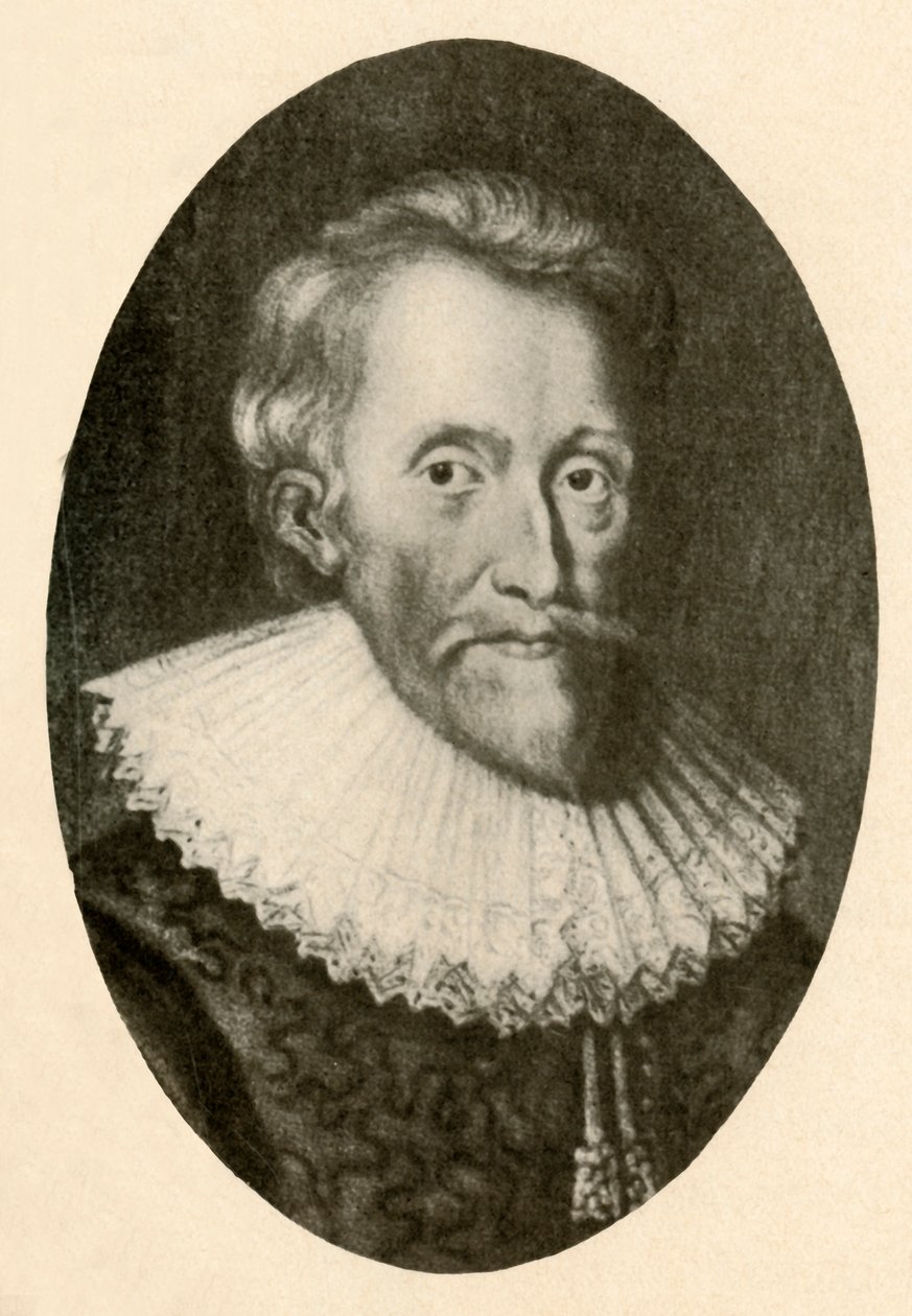 Porträtt av Sir Edwin Sandys, med nedvänd krage, c1560-1570, 1937. av Unbekannt