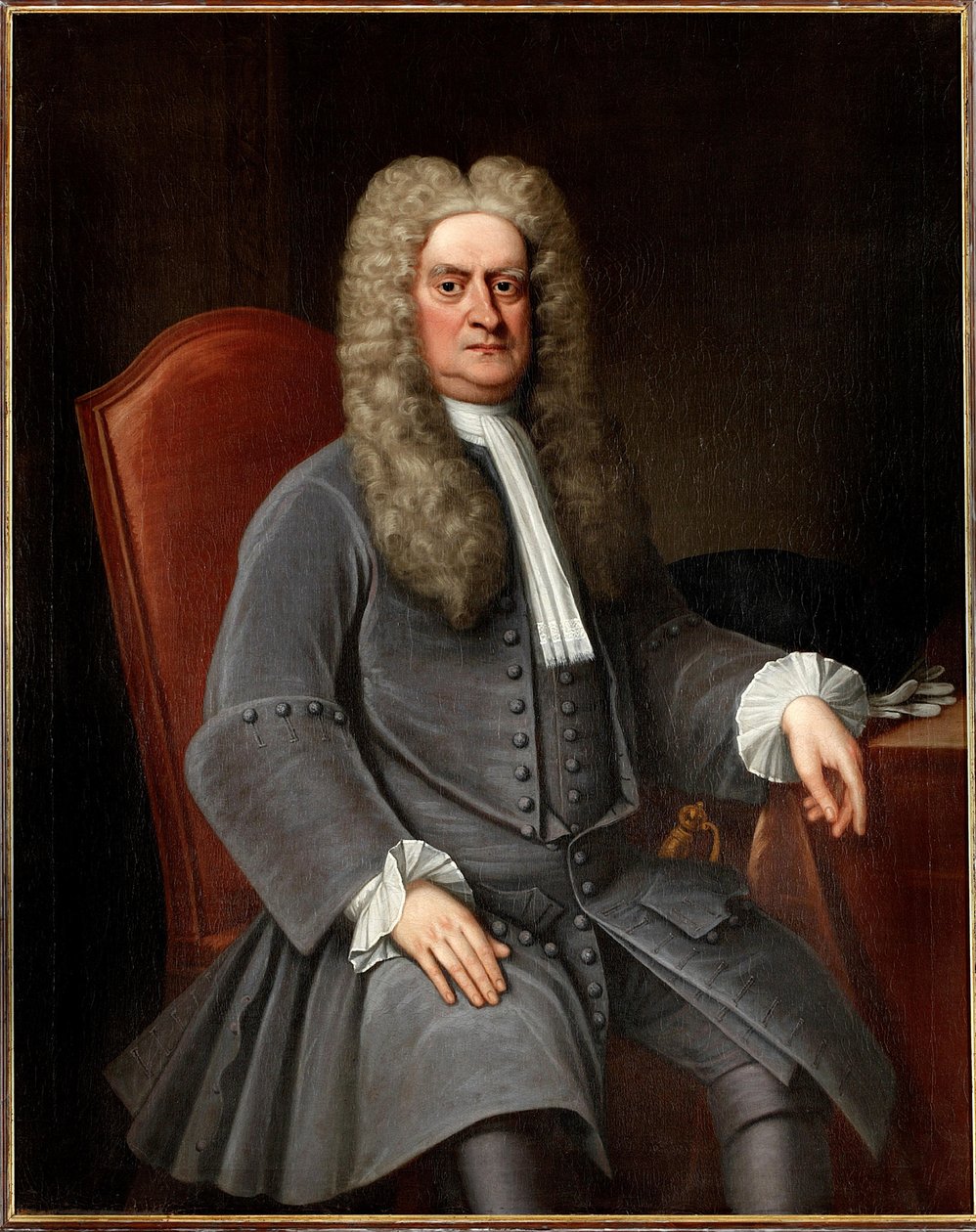 Porträtt av Sir Isaac Newton 1642-1727, ca. av Unbekannt
