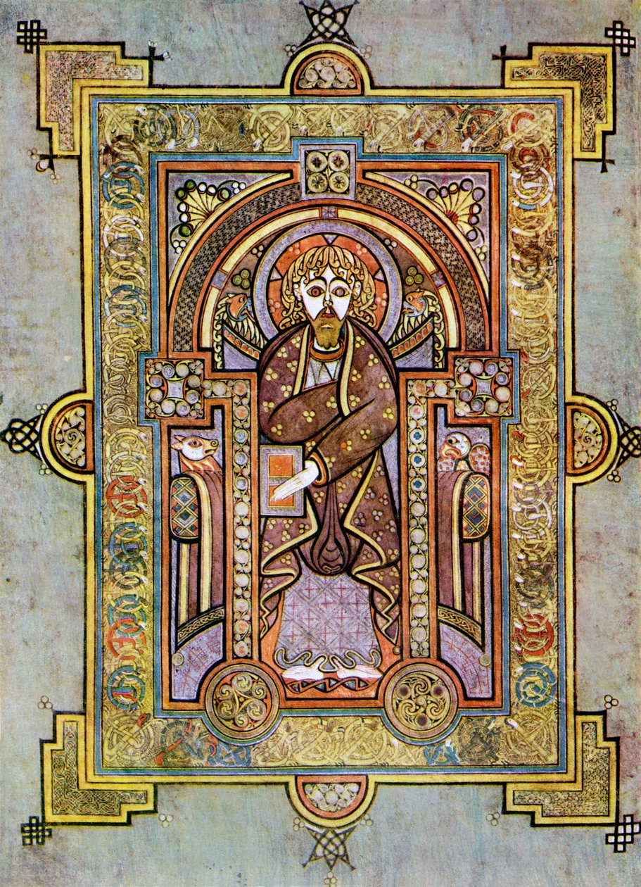 Porträtt av St Matthew, 800 AD, 1900-talet av Unbekannt