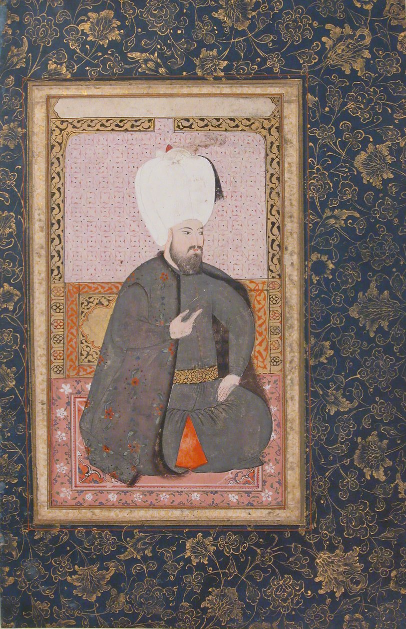 Porträtt av Sultan Ahmet I r. 1603-17, tidigt 1600-tal. av Unbekannt