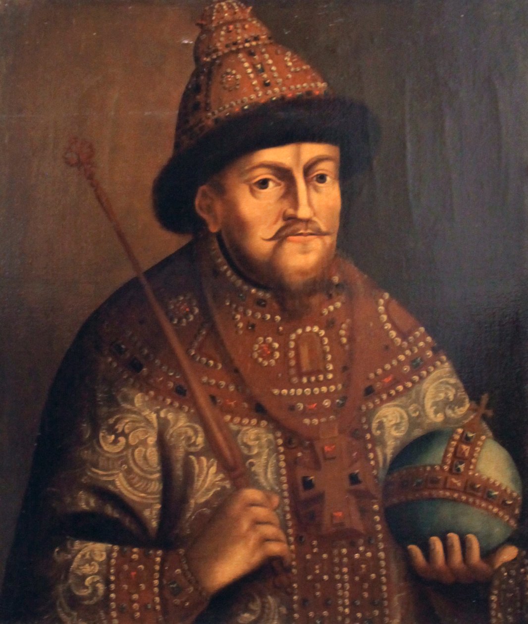 "Porträtt av tsar Michael Feodorovich", första hälften av 1800-talet av Unbekannt