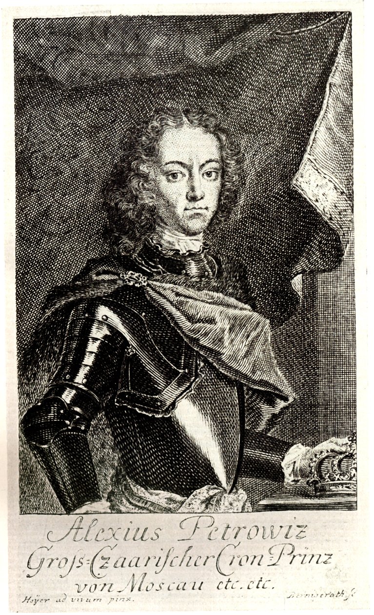Porträtt av Tsarevich Alexei Petrovich av Ryssland 1690-1718 av Unbekannt