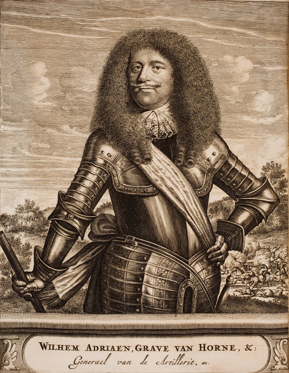 Porträtt av Willem Adriaan II van Horne 1633-1694 Från: Krigsscenen, 1675. av Unbekannt
