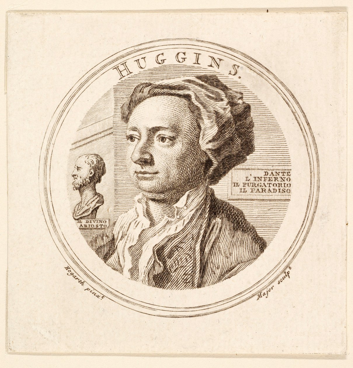 Porträtt av William Huggins, pub. 1760. av Unbekannt
