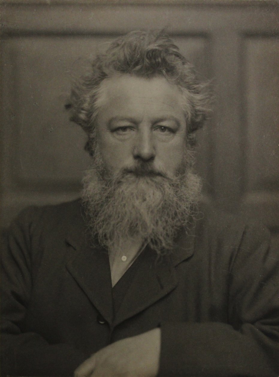 Porträtt av William Morris 1834-1896, ca. 1886. av Unbekannt
