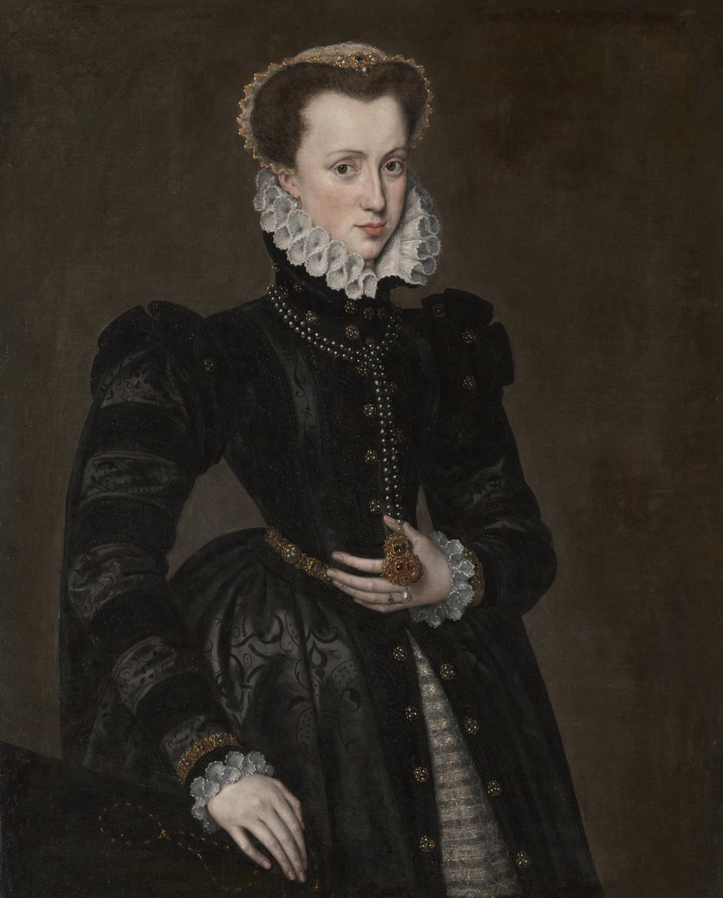 Porträtt av en hovdam, 156070. av Unbekannt