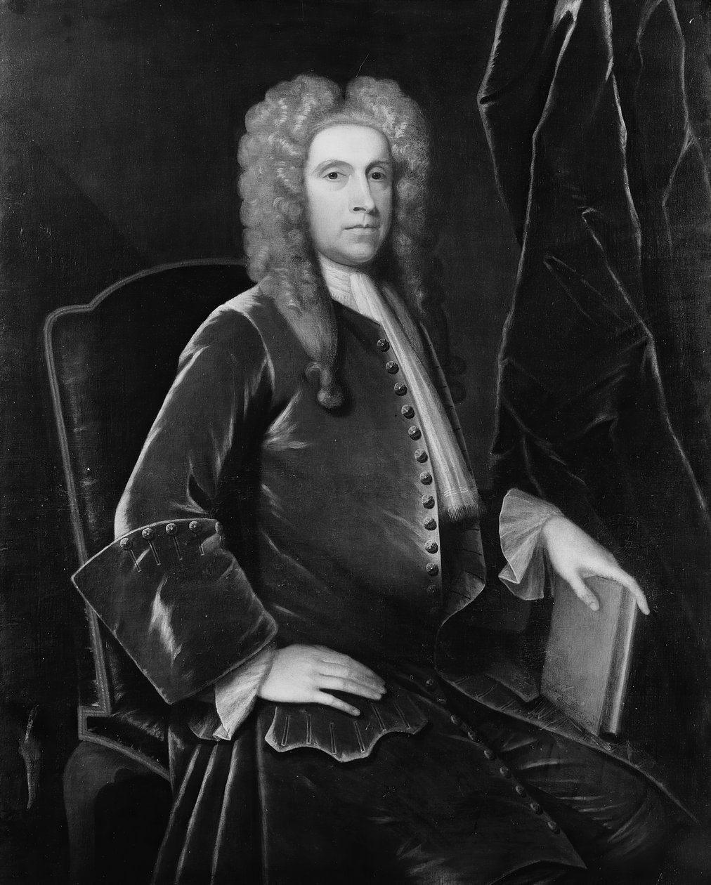 Porträtt av en man, ca. 1720-30. av Unbekannt