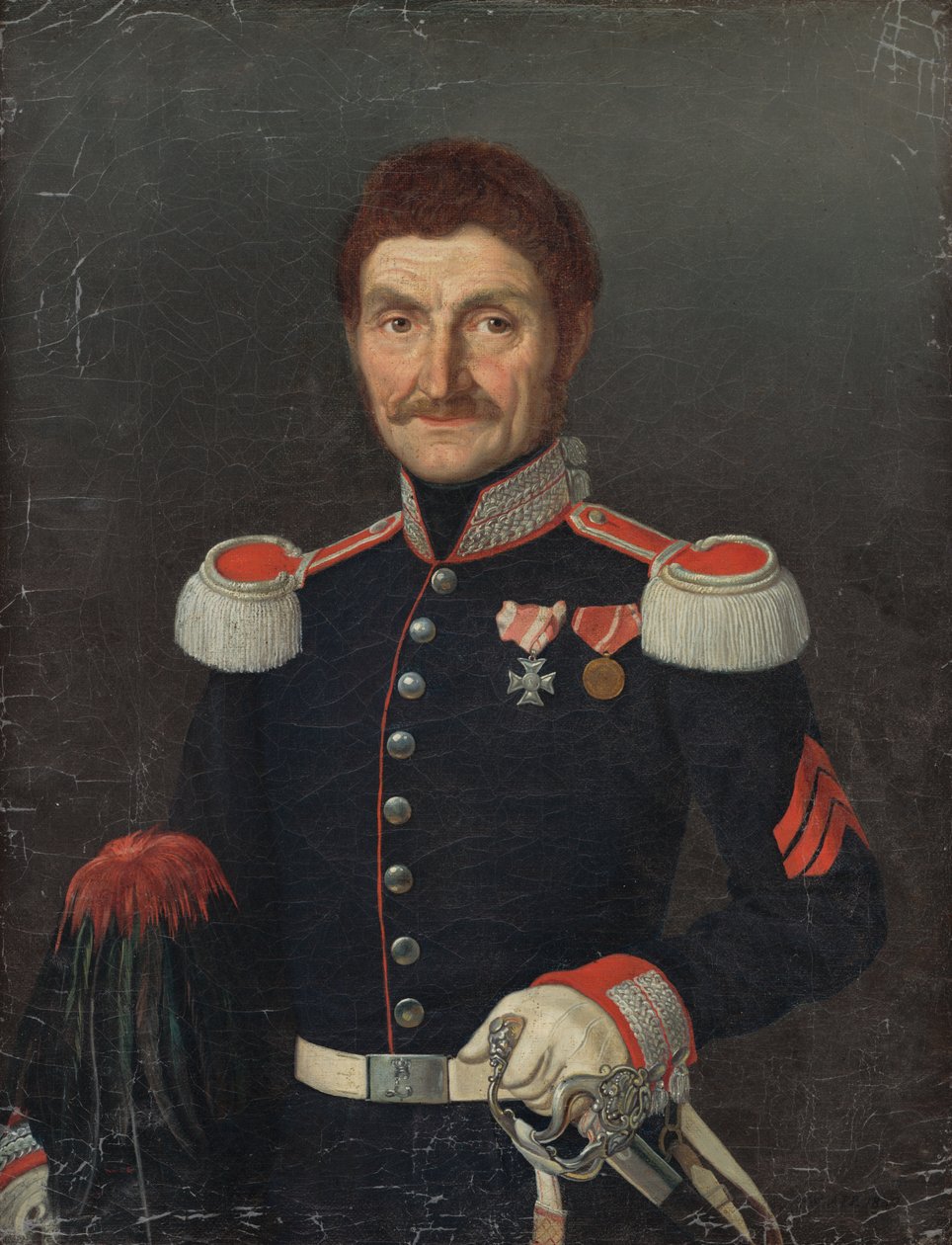 Portrait of a Man in a Uniform av Unbekannt