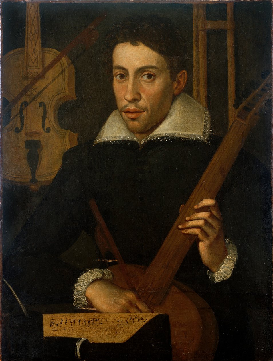 Porträtt av en musiker, c1570-1590 av Unbekannt