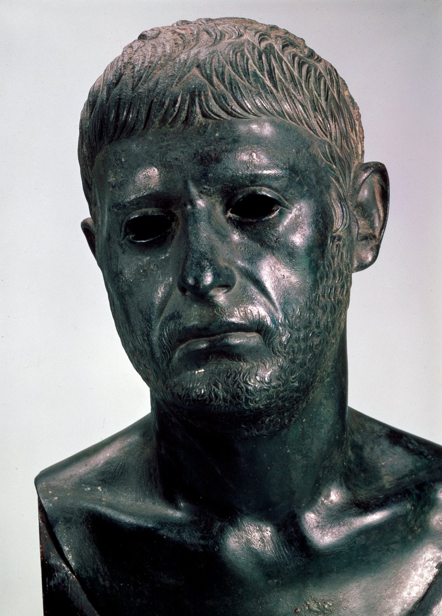 Porträtt av en romersk Sextus Pompejus, andra hälften av 1:a århundradet f.Kr av Unbekannt