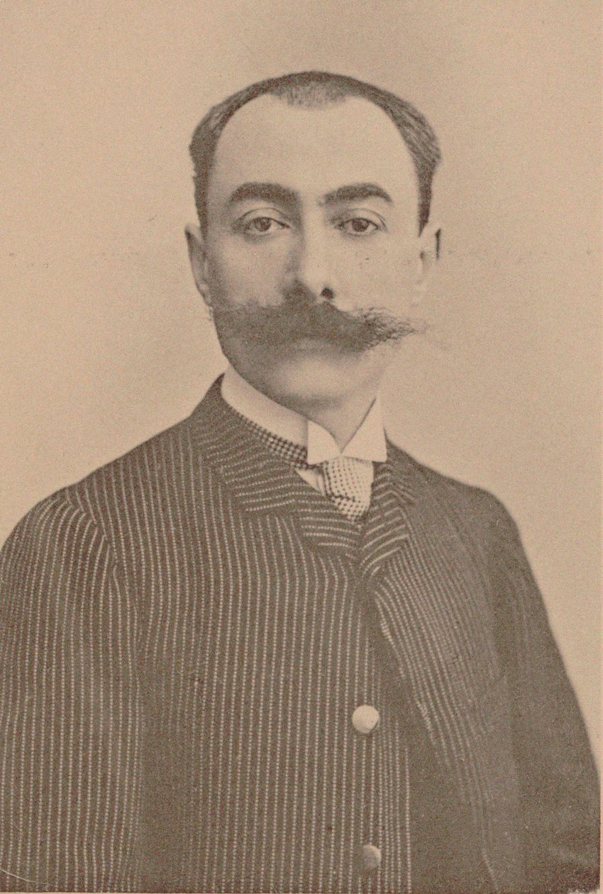 Porträtt av pianisten och kompositören André Messager 1853-1929. av Unbekannt