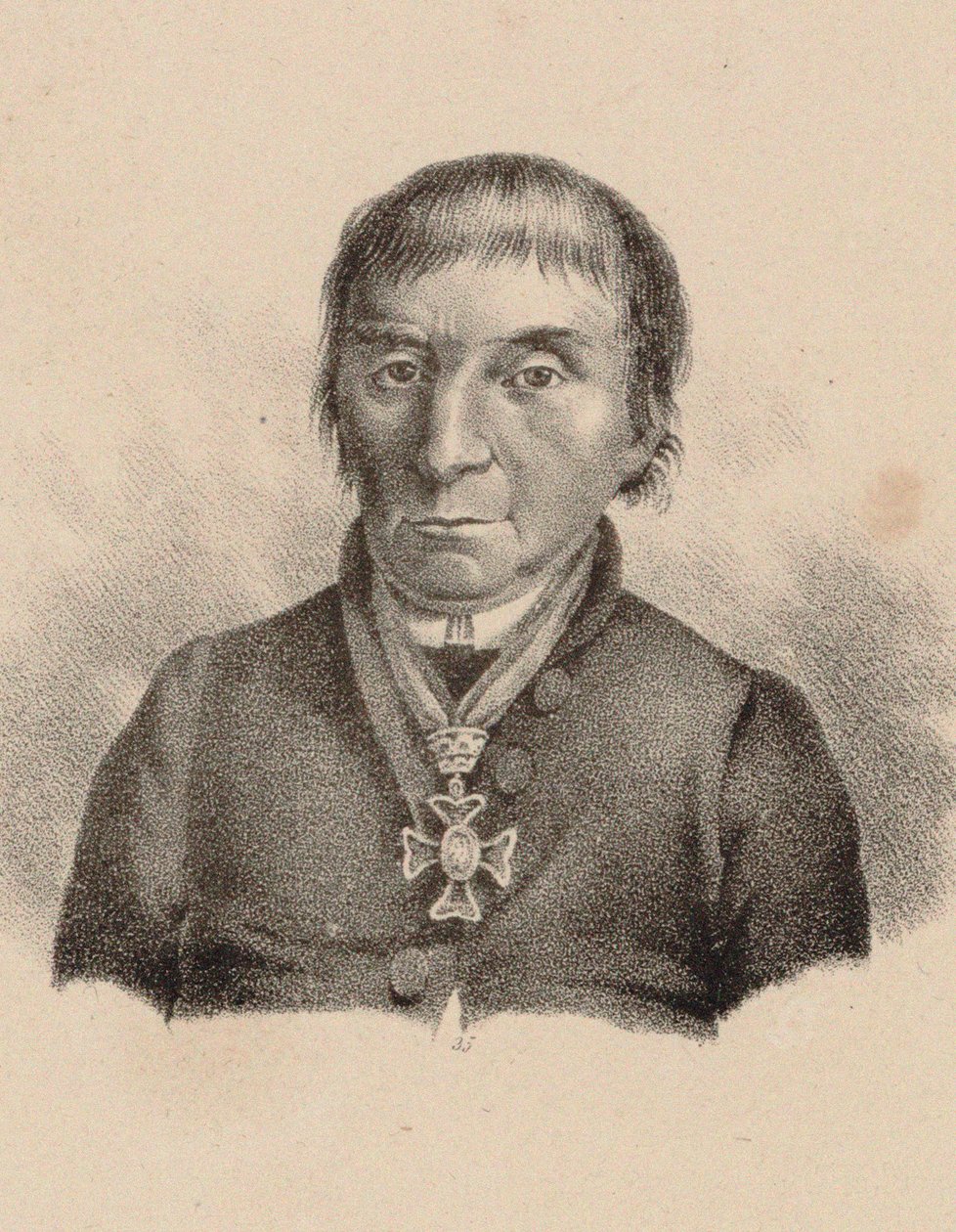 Porträtt av pianisten och kompositören Maximilian Stadler 1748-1833, 1830. av Unbekannt