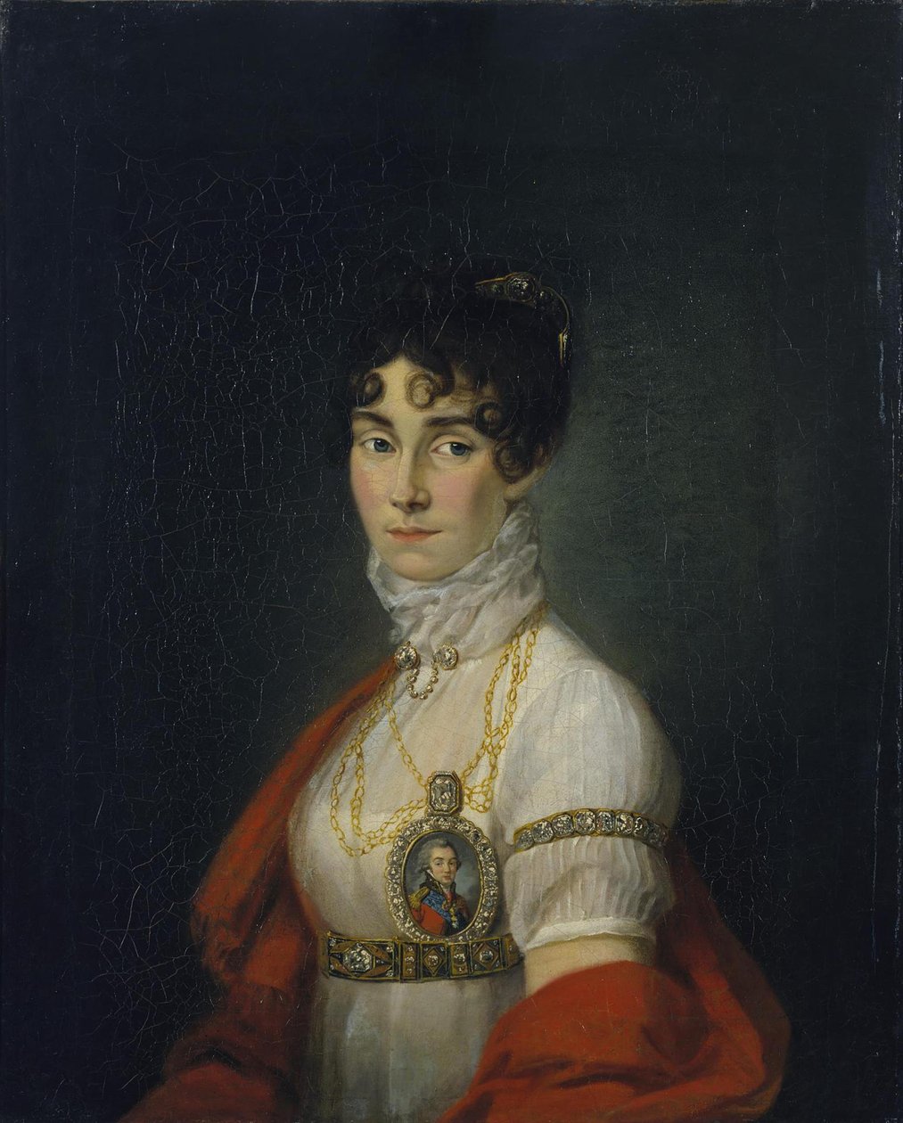 Porträtt av Astress och sångerska, Contess Praskovya Sheremeteva Zhemchugova 1768-1803, Airlie av Unbekannt