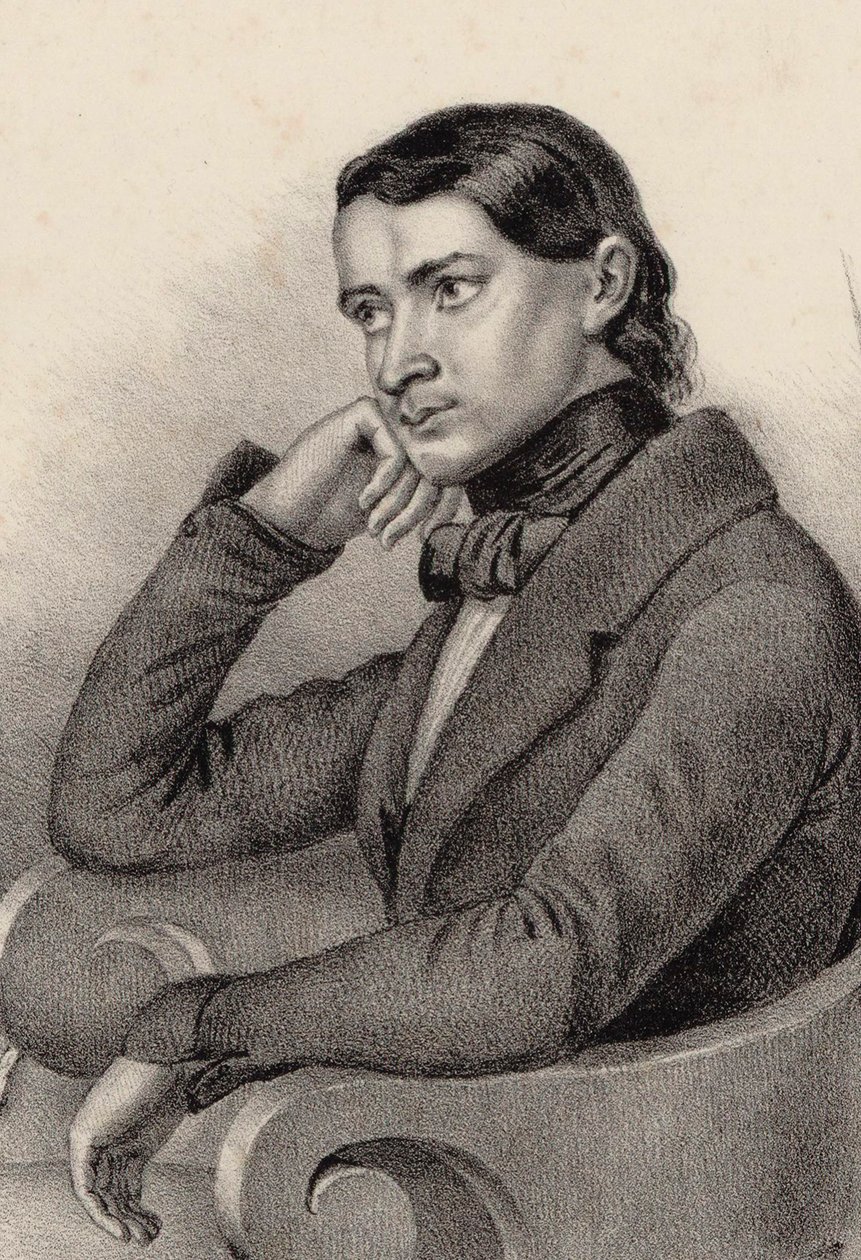 Porträtt av kompositören Alfred Joly, 1850. av Unbekannt