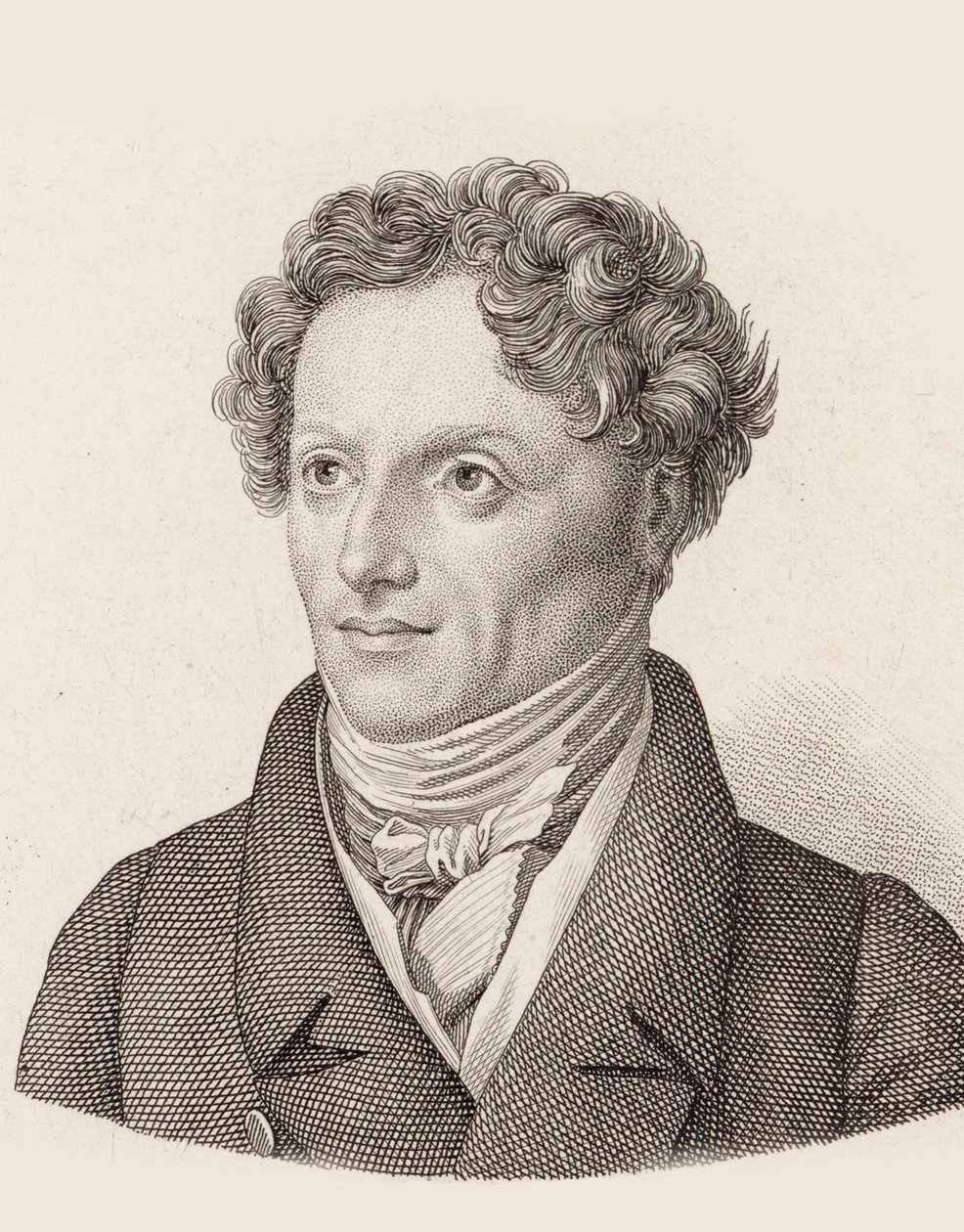 Porträtt av kompositören Francesco Morlacchi 1784-1841. av Unbekannt