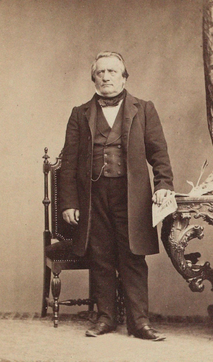 Porträtt av kompositören Franz Lachner 1803-1890 , ca. 1850. av Unbekannt