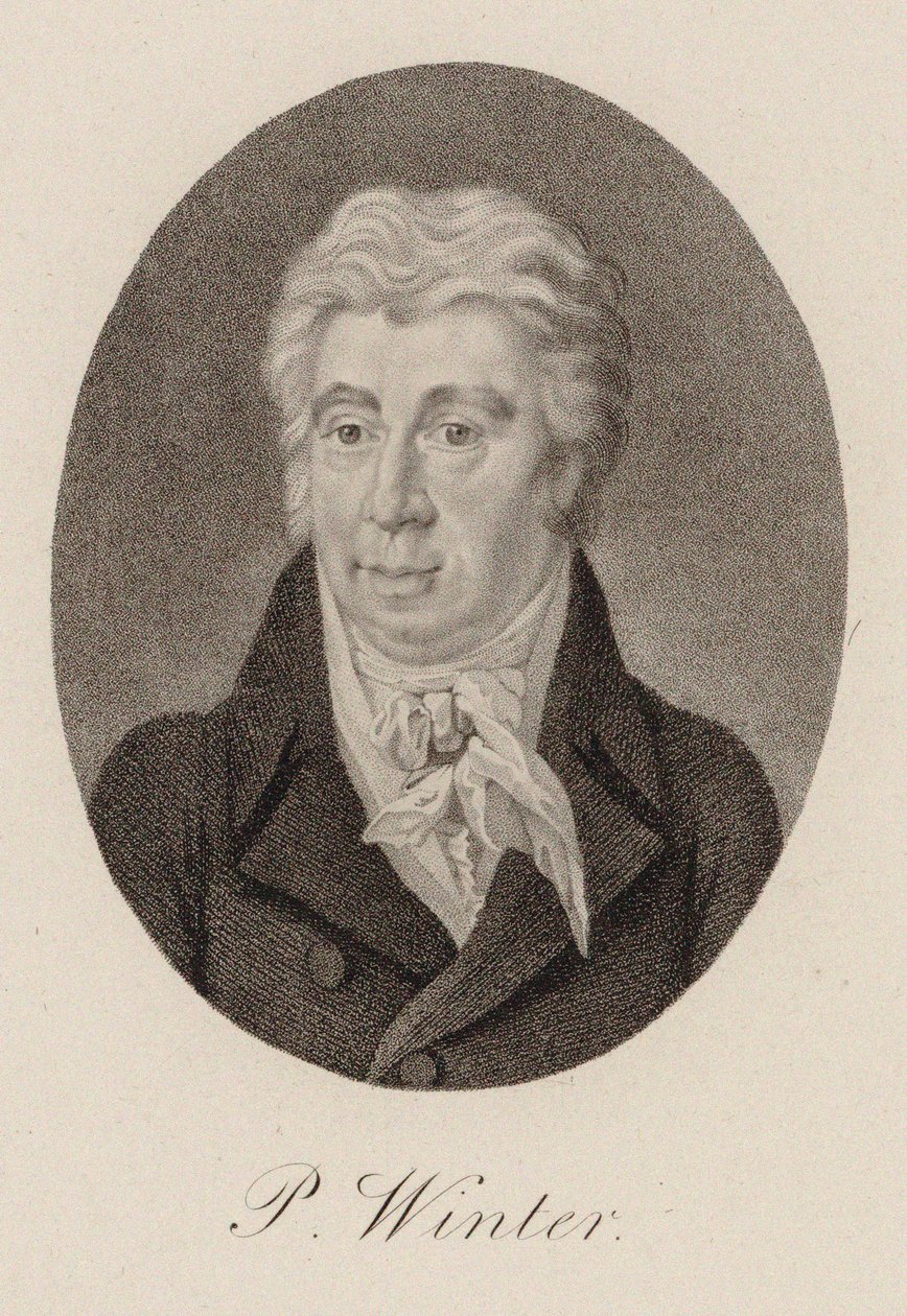 Porträtt av kompositören Peter von Winter 1754-1825, ca 1825. av Unbekannt
