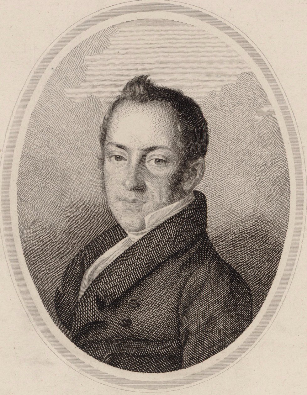 Porträtt av kompositören Saverio Mercadante 1795-1870. av Unbekannt