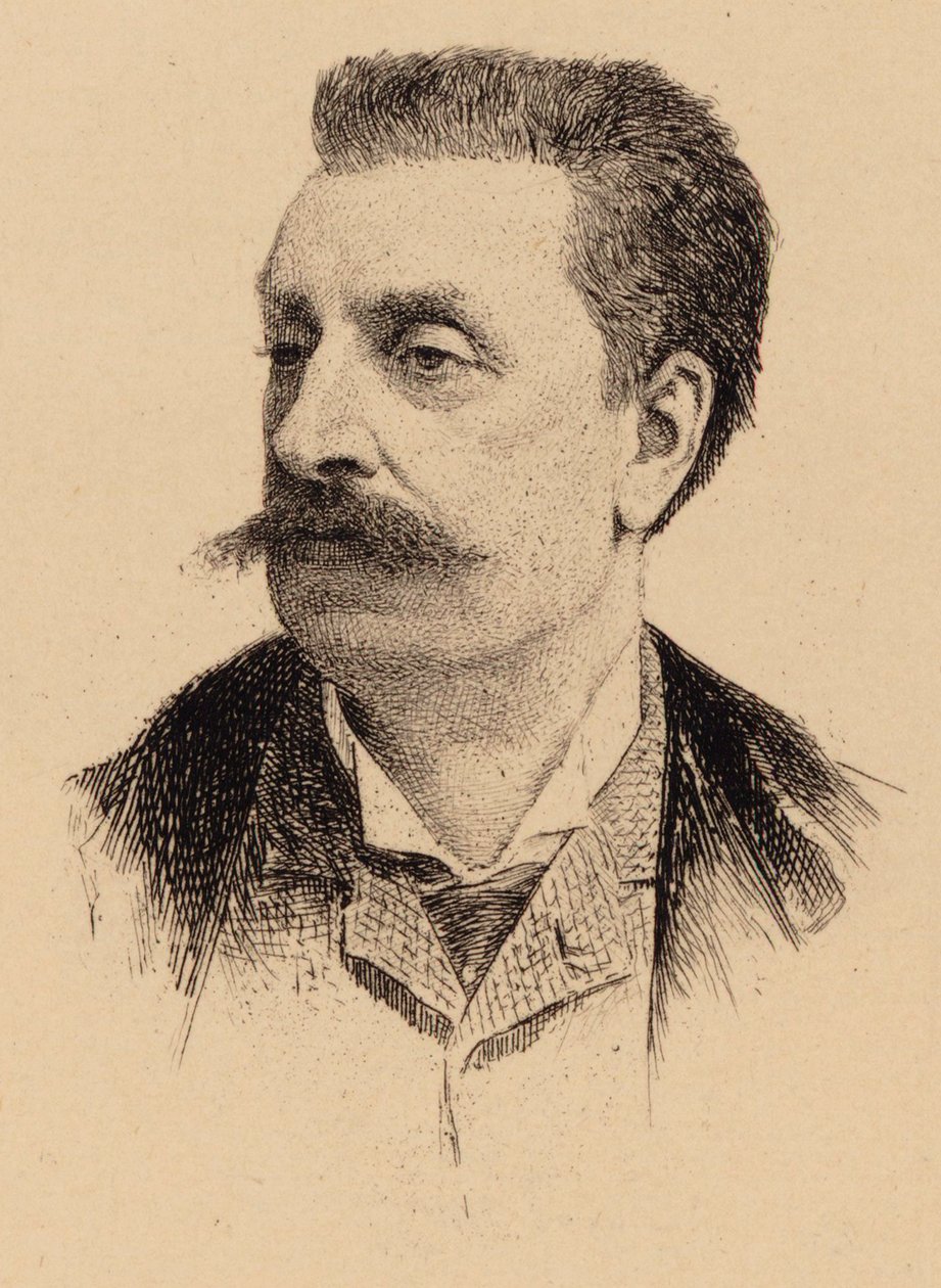 Porträtt av kompositören Victorin de Joncières 1839-1903. av Unbekannt