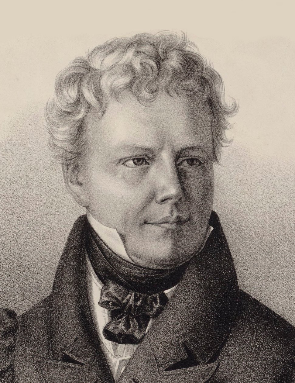 Porträtt av kompositören Xaver Schnyder von Wartensee 1786-1868, 1832. av Unbekannt