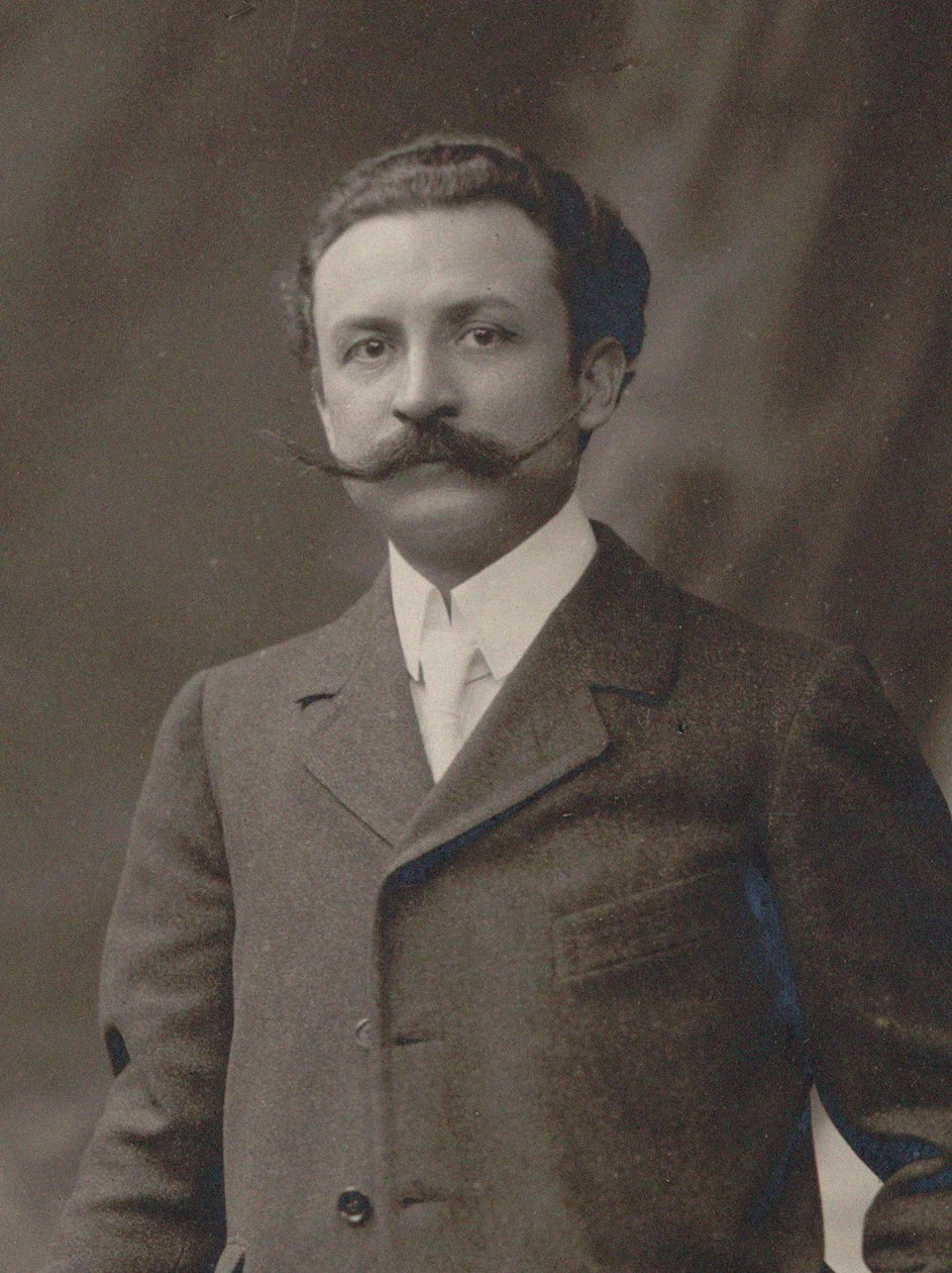 Porträtt av kompositören Xavier Leroux 1863-1919, ca. 1910. av Unbekannt
