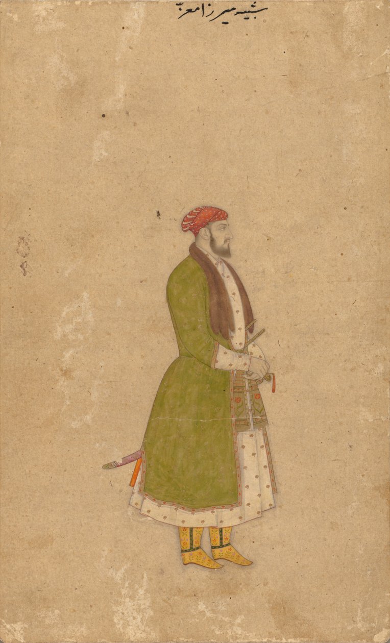 Porträtt av hovmästaren Mirza Muizz, ca. 1680-1700. av Unbekannt