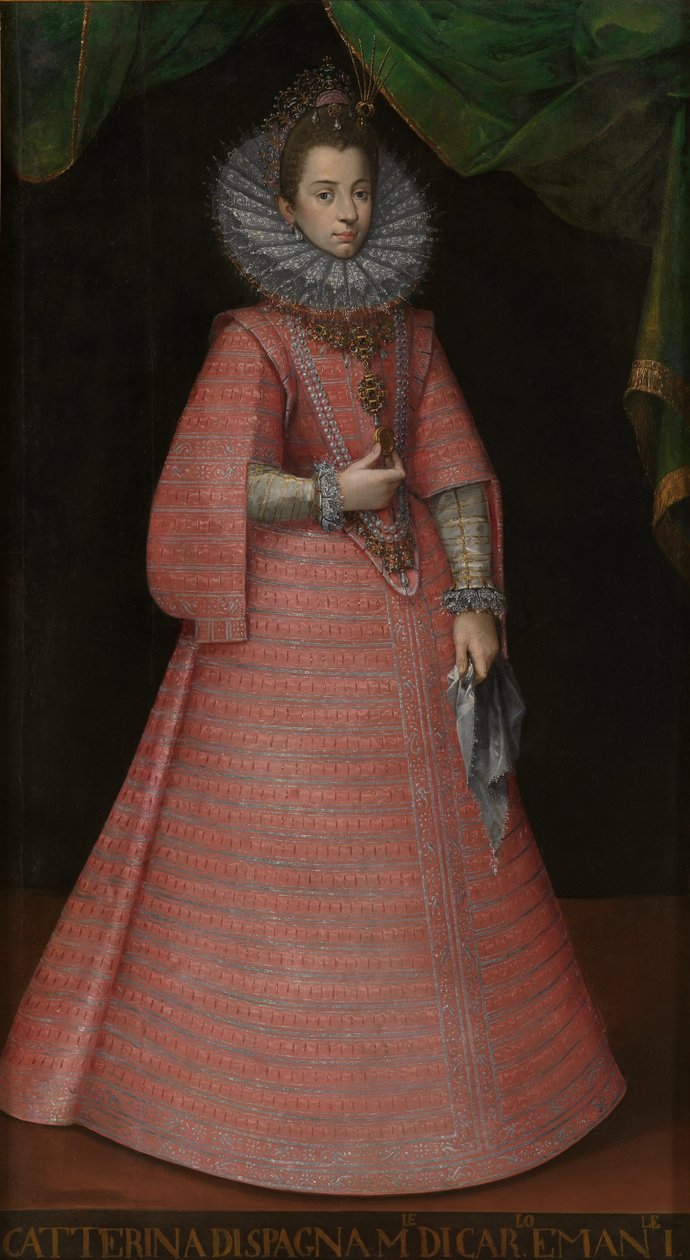 Porträtt av infantan Catherine Michelle av Spanien 1567-1597 av Unbekannt
