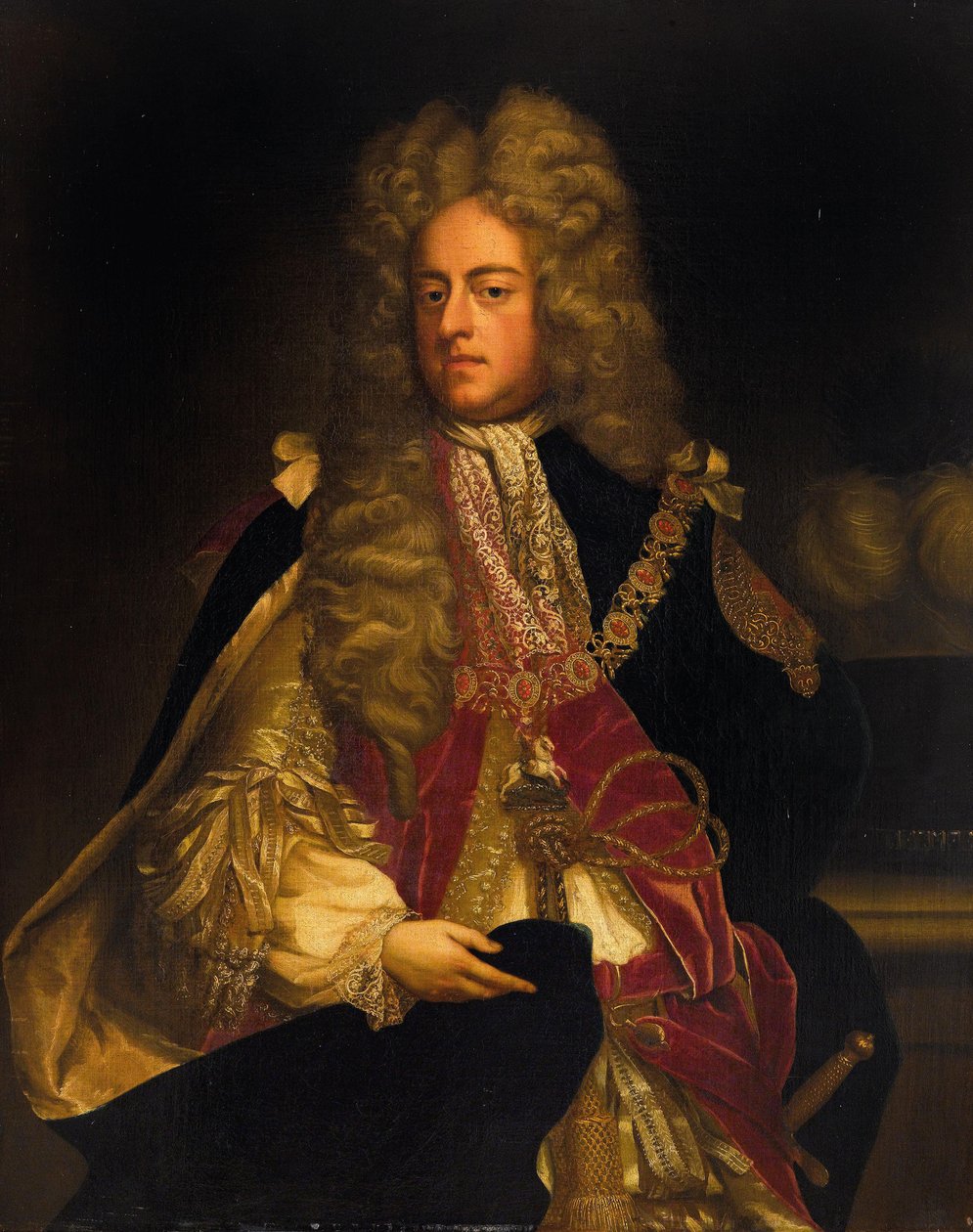 Porträtt av kung George I av Storbritannien 1660-1727, första tredjedelen av 1700-talet. av Unbekannt
