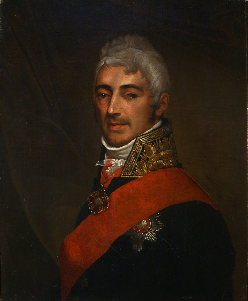 Porträtt av poeten Ivan Ivanovich Dmitriev 1760-1837, 1810-talet av Unbekannt