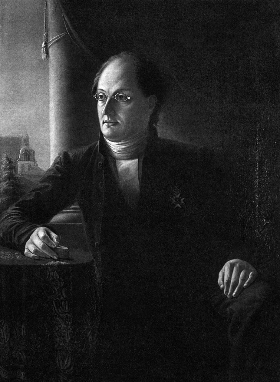 Porträtt av skalden Johan Ludvig Runeberg 1804-1877 av Unbekannt