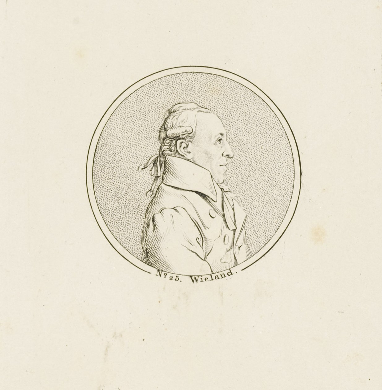 Porträtt av poeten och författaren Christoph Martin Wieland 1733-1813, ca. 1810. av Unbekannt