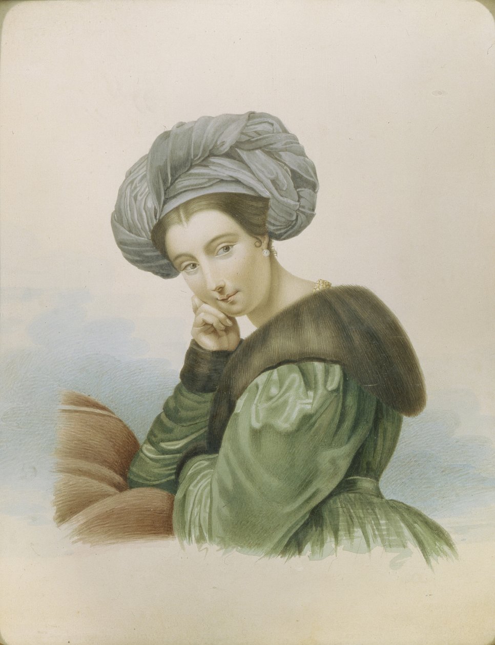 Porträtt av skådespelerskan Ekaterina Semyonova 1786-1849, tidigt 1800-tal. av Unbekannt