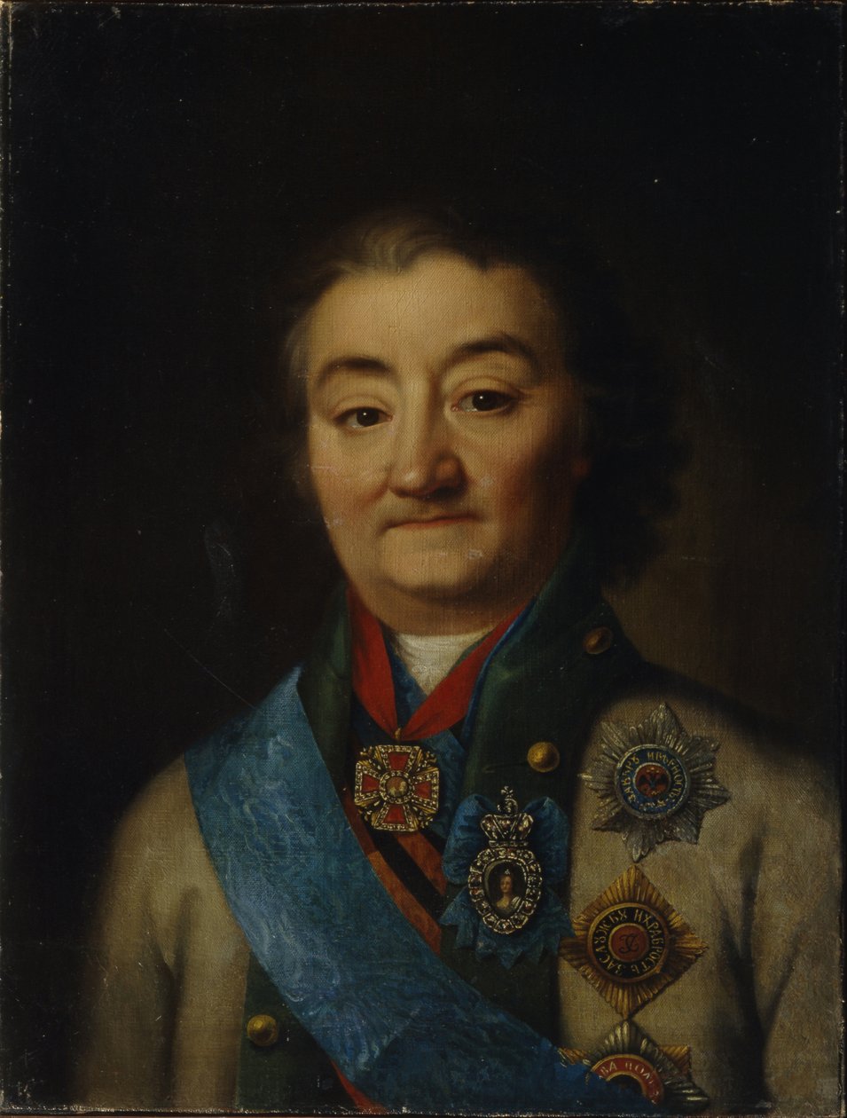 Porträtt av överbefälhavaren för flottan greve Alexey Grigoryevich Orlov av Chesma 17371808, sent 1700-tal. av Unbekannt