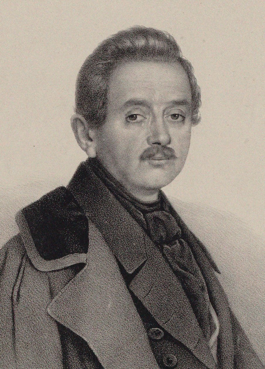 Porträtt av kompositören Alexei Fyodorovich Lvov 1798-1870. av Unbekannt