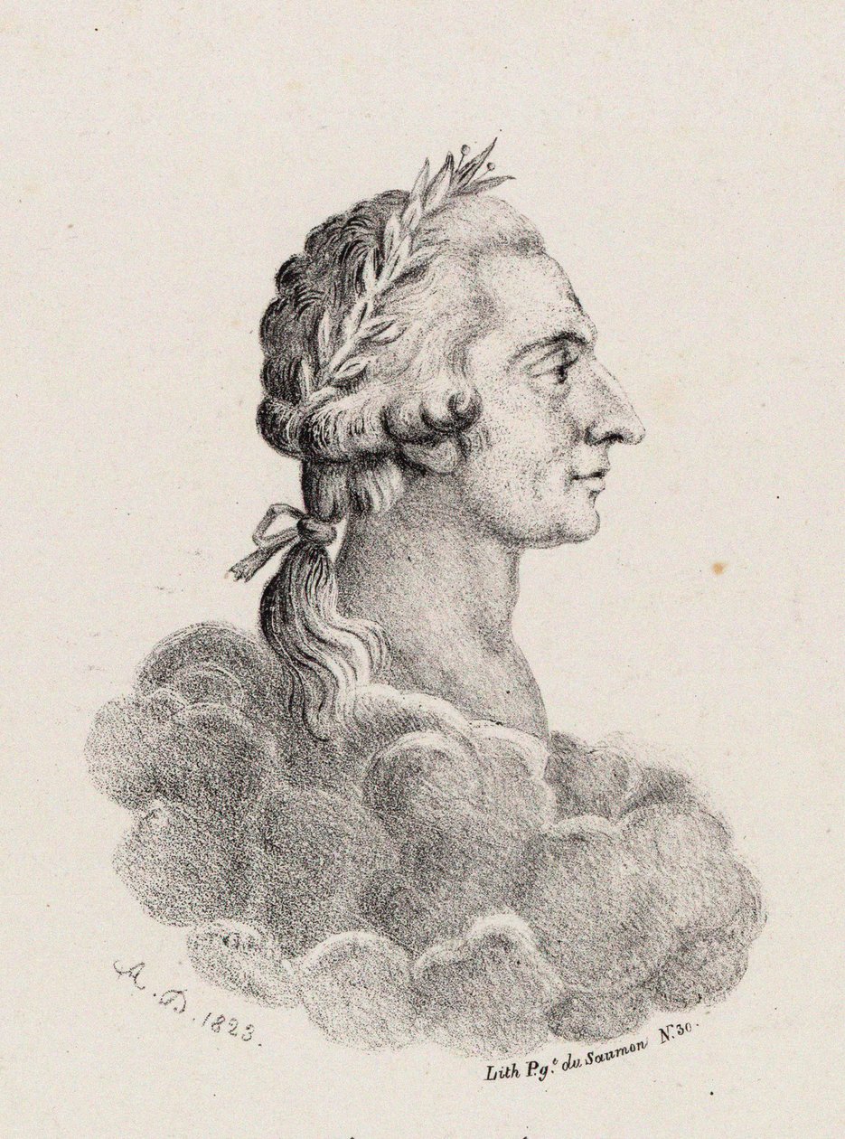 Porträtt av kompositören Antonio Sacchini 1730-1786, 1823. av Unbekannt
