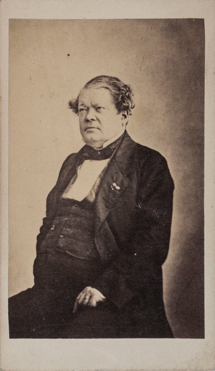 Porträtt av kompositören Auguste-Mathieu Panseron 1796-1859, ca 1855. av Unbekannt