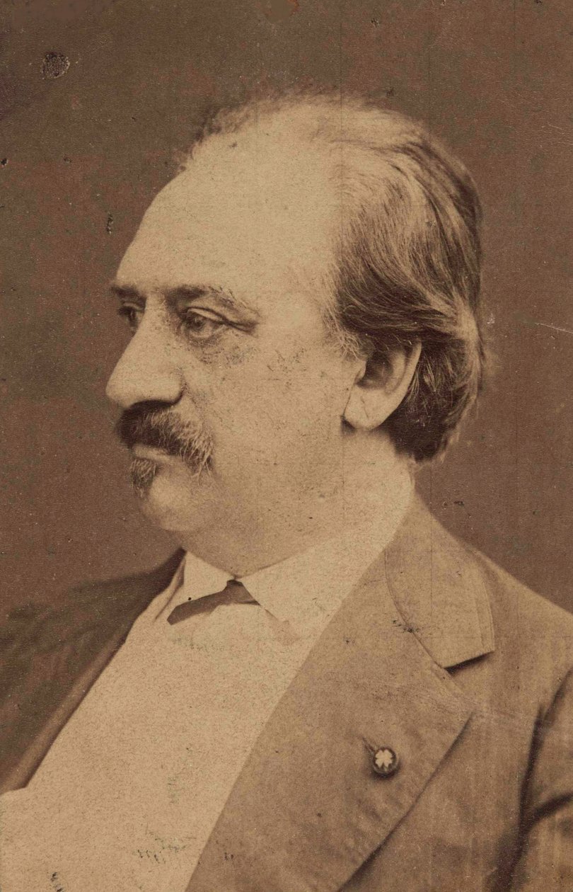 Porträtt av kompositören Friedrich von Flotow 1812-1883, ca. 1880. av Unbekannt