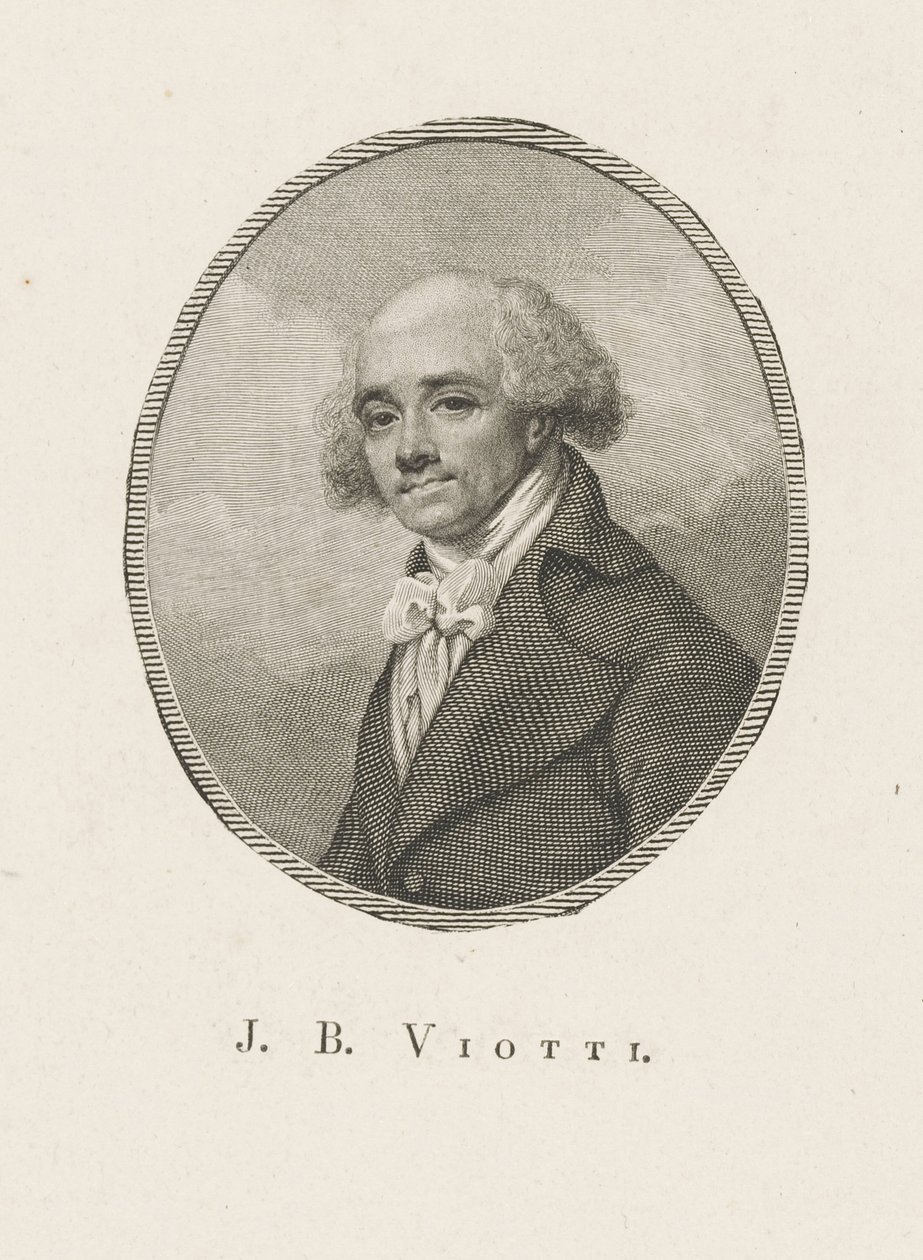 Porträtt av kompositören Giovanni Battista Viotti 1755-1824, ca. 1800. av Unbekannt