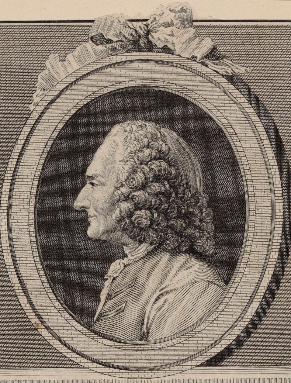 Porträtt av kompositören Jean-Philippe Rameau 1683-1764. av Unbekannt