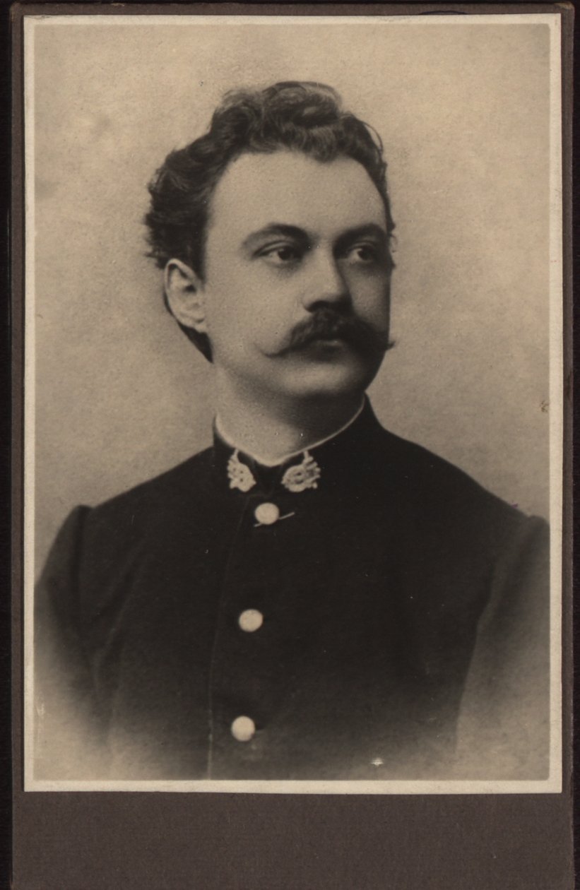 Porträtt av kompositören Karel Sebor Schebor 1843-1903 , ca. 1870. av Unbekannt