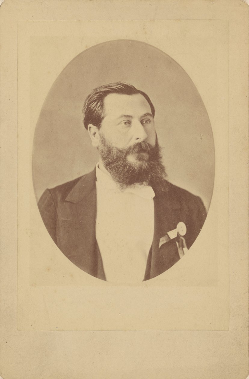 Porträtt av kompositören Léo Delibes 1836-1891, ca 1885. av Unbekannt
