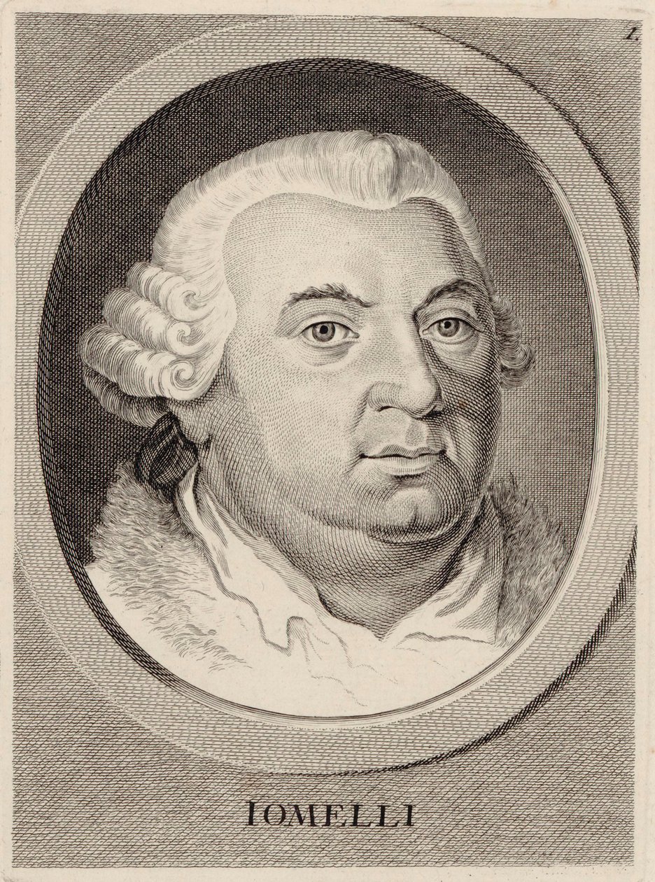 Porträtt av kompositören Niccolò Jommelli 1714-1774. av Unbekannt