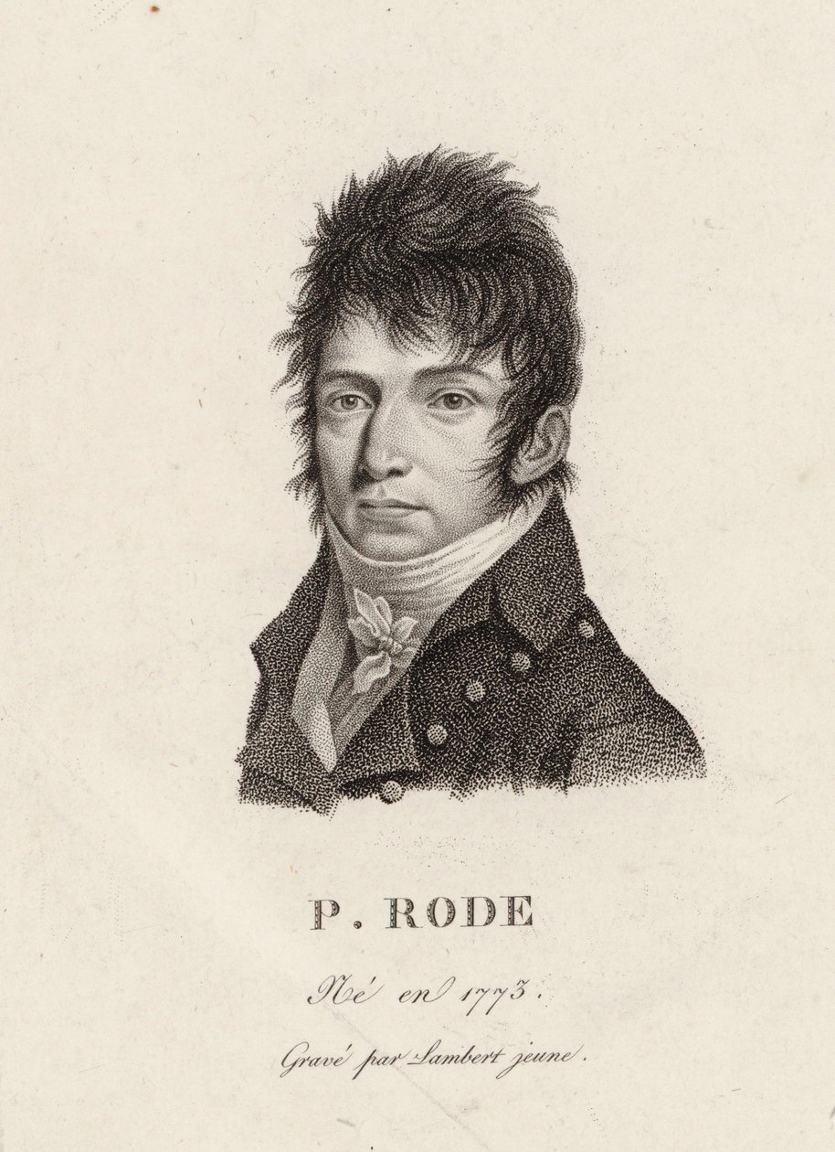 Porträtt av kompositören Pierre Jacques Joseph Rode 1774-1830. av Unbekannt