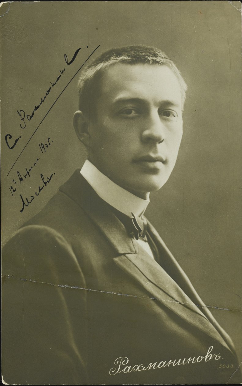 Porträtt av kompositören Sergei Rakhmaninov 1873-1943, ca. 1905 av Unbekannt