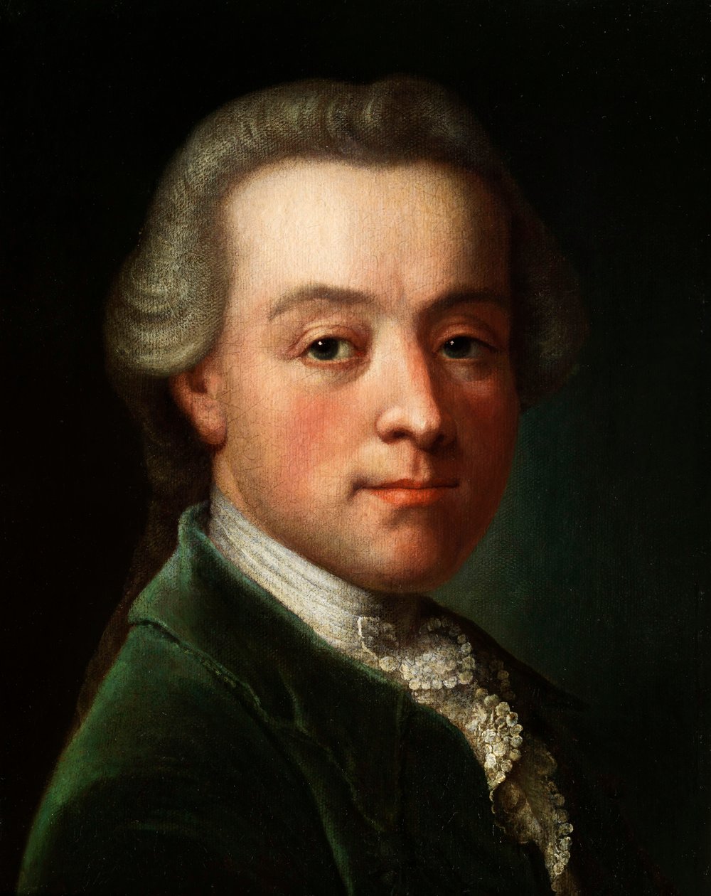 Porträtt av kompositören Wolfgang Amadeus Mozart 1756-1791, ca. 1789 av Unbekannt
