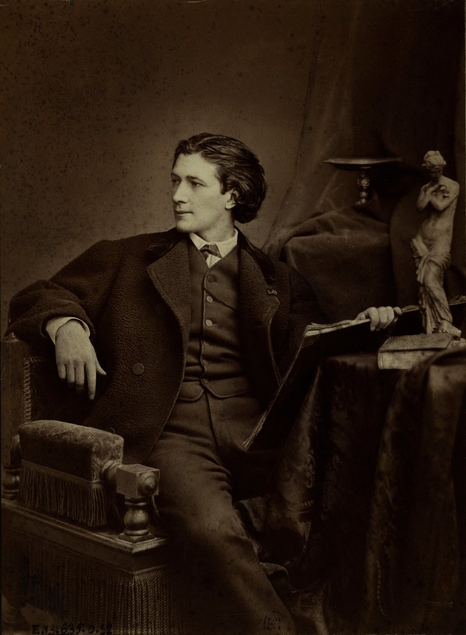 Porträtt av dramatikern Victorien Sardou 1831-1908, ca 1865. av Unbekannt