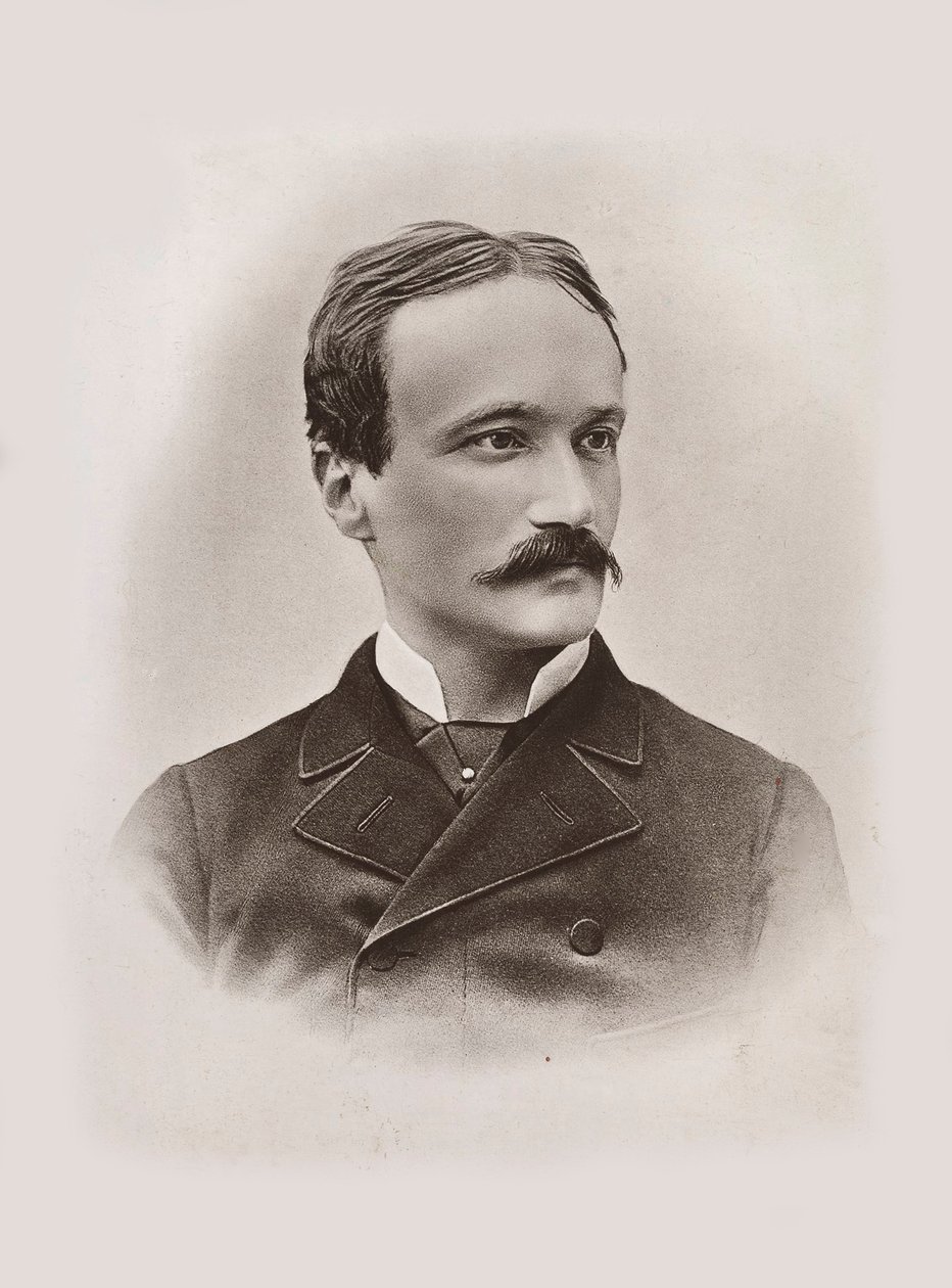 Porträtt av librettisten och kompositören Arrigo Boito 1842-1918, 1884. av Unbekannt